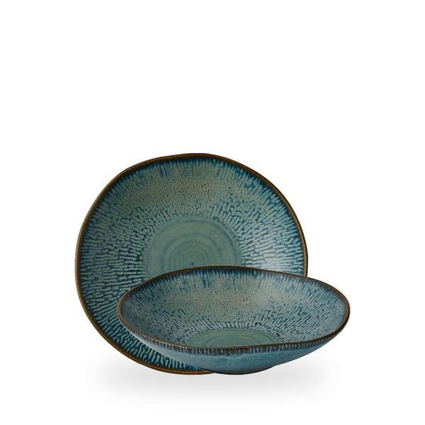 Churchill, Envisage Cascade : Sapphire Blue - Schale organisch, 22 x 5 cm/ 0,75 ltr.