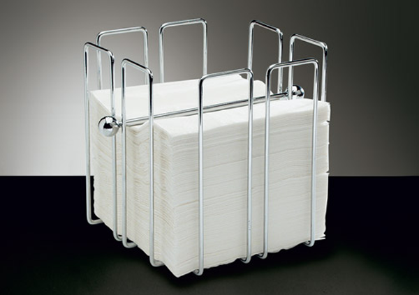 Serviettenhalter f. Servietten 1/4 Falz, max. 150 Stck., 19 x 19 x 6,5 cm