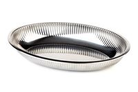 Edelstahl-Schale 26,5 x 18,5 cm, H: 4 cm Edelstahl, eingerollter Rand Edelstahl-Schale 26,5 x 18,5 cm, H: 4 cm Edelstahl, eingerollter Rand