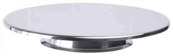 Tortenplatte mit flachem Fuß, EdSt., D: 30 cm, H; 2 cm
