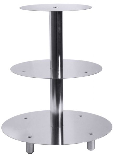 Etagen-Tortenständer, 3-stufig, EdSt., D: 20/26/32 cm, H: 39 cm