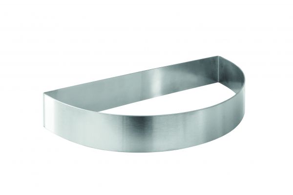 Tortenring - Halbkreis, Edelstahl, 300 x 150 x 45 mm