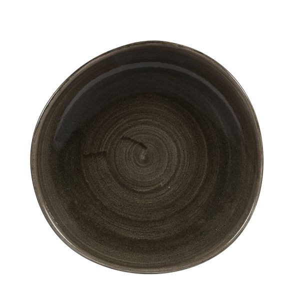 Churchill, Stonecast Patina : Iron Black - Teller flach rund organisch 26,4 cm