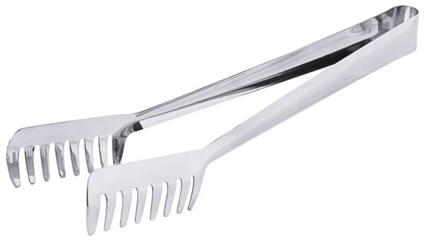 Spaghettizange, extra lang, Edelstahl, L: 31 cm