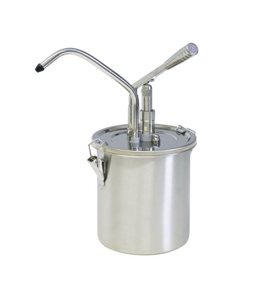 Hebel Dosier-, Saucenspender m. CNS-Behälter, 180 x 380 mm/ 3 ltr.