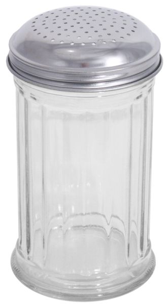 Zuckerstreuer, I: 0,3 ltr., D: 7,5 cm, H: 14 cm, Edelstahl