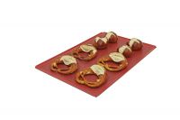 Lochblech TYNECK rot, Edelstahl, 4 Seiten 45°, Lochung 3 mm, 780 x 580 x 10 mm Lochblech TYNECK rot, Edelstahl, 4 Seiten 45°, Lochung 3 mm, 780 x 580 x 10 mm