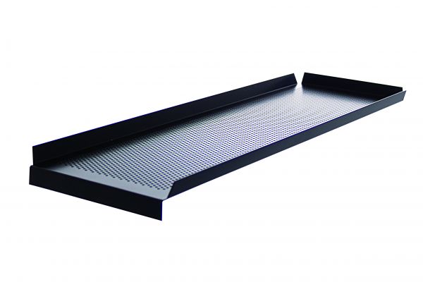 Snack Thekenbleche schwarz, Alu, pulverbeschichtet, 200 x 600 x 20 mm