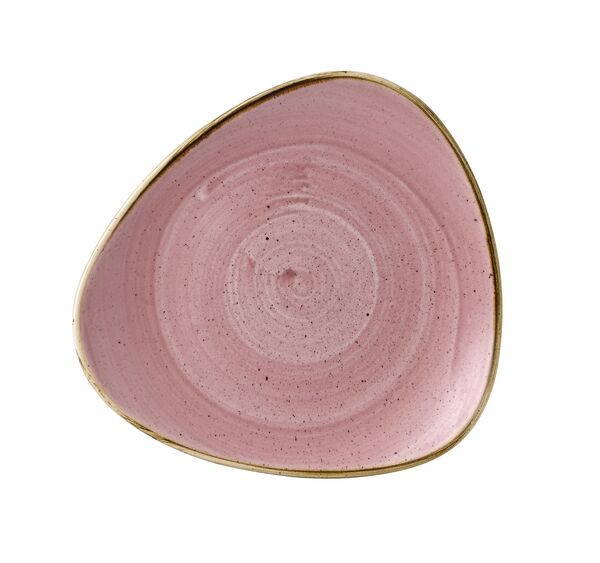 Churchill, Stonecast : Petal Pink - Teller flach dreieckig, 24,5 cm