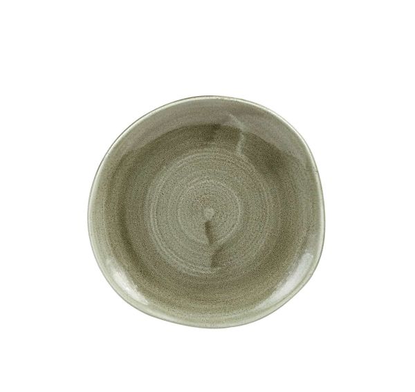 Churchill, Stonecast Patina : Burnished Green - Teller flach rund Organisch, 18,6 cm