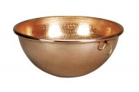 Kupfer-Eiweissschüsssel mit Aufhängeringen, 400 mm/ 16,7 ltr. Kupfer-Eiweissschüsssel mit Aufhängeringen, 400 mm/ 16,7 ltr.