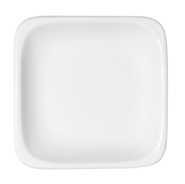 Bauscher, B1100 - Teller flach quadratisch 12, weiss, uni, 9,5 x 9,5 cm