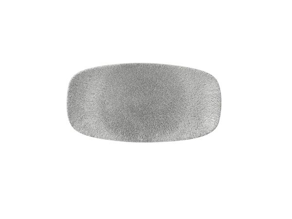 Churchill, Raku : Jasper Grey - Chefs Platte rechteckig, 29,8 x 15,3 cm