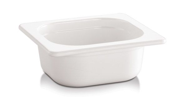 Behälter GN 1/6 ECO LINE, 17,6 x 16,2 cm, Tiefe: 10 cm, 1 ltr., Melamin, weiss