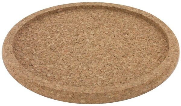 Korkuntersetzer aus hellem Naturkorkgranulat, D: 24 cm, H: 1,5 cm