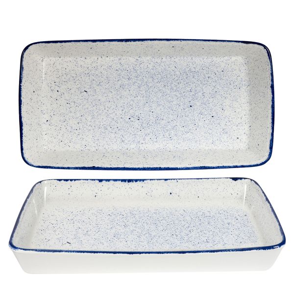 Churchill, Stonecast Hints : Indigo Blue - Backform rechteckig, 53 x 32,5 x 6,2 cm/ 6 ltr.