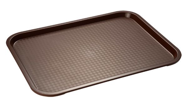 Fast Food-Tablett 41 x 30,5 cm, H: 2 cm, Polypropylen, braun