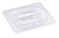 Auflagedeckel GN 1/6 zu Serie 8216, Griffmulde, Polycarbonat, 17,6 x 16,2 cm Auflagedeckel GN 1/6 zu Serie 8216, Griffmulde, Polycarbonat, 17,6 x 16,2 cm