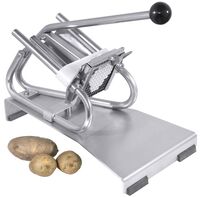 Pommes frites-Schneider, ohne Schneideinsatz/Drücker, Edelstahl, L: 44 cm, B: 25 cm, H: 33,5 cm Pommes frites-Schneider, ohne Schneideinsatz/Drücker, Edelstahl, L: 44 cm, B: 25 cm, H: 33,5 cm