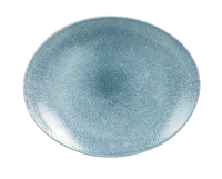 Churchill, Raku : Topaz Blue - Teller oval Coup, 31,7 x 25,5 cm Churchill, Raku : Topaz Blue - Teller oval Coup, 31,7 x 25,5 cm