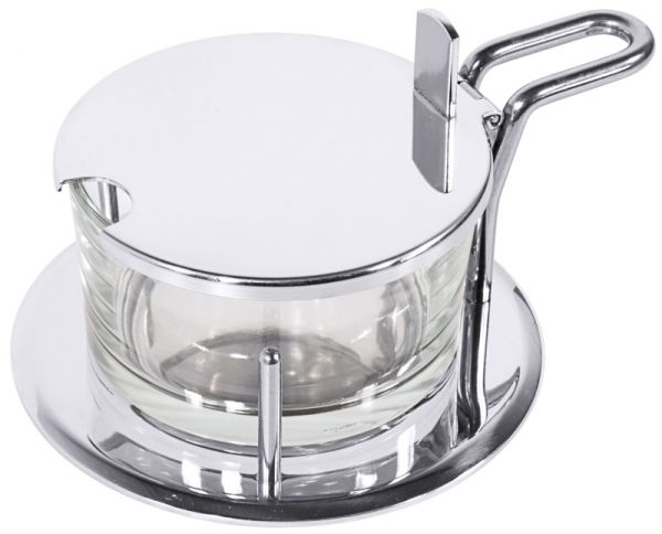 Parmesandose, mit Deckel, Edelstahl, I: 0,2 ltr., D: 12 cm, H: 6 cm