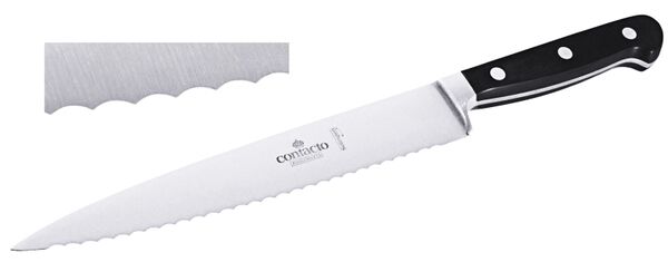 Schinkenmesser, Wellenschliff, Klingenlänge: 21 cm, L: 33 cm