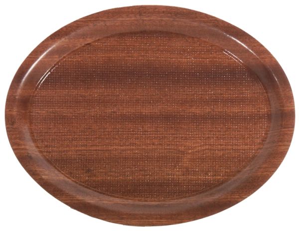 Serviertablett, rutschfest, mahagoni, Pressholz, 26 x 20 x 1,3 cm