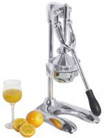 Orangensaftpresse, verchromter Zinkguss, Presschale aus Edelstahl, H: 48 cm Orangensaftpresse, verchromter Zinkguss, Presschale aus Edelstahl, H: 48 cm