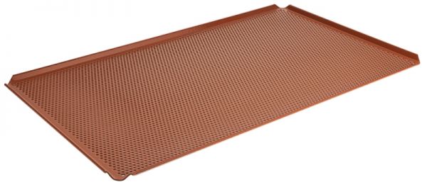 Antihaft-Backblech GN 1/1 rot perforiert, PFTE beschichtet, Alu, 53 x 32,5 x 1 cm