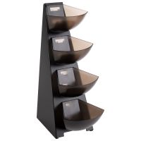 Multi Rack, 4stufig, Edelstahl, ABS, 5-teiliges Set, Schütten 1 ltr., 19 x 31 x 53 cm, Farbe: grau Multi Rack, 4stufig, Edelstahl, ABS, 5-teiliges Set, Schütten 1 ltr., 19 x 31 x 53 cm, Farbe: grau