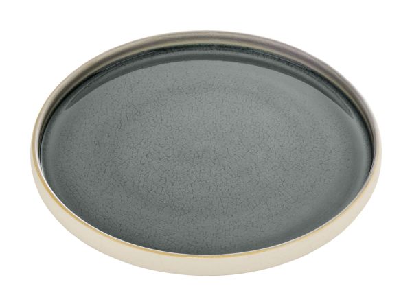 Playground, Steinzeug - NARA Grau : Teller flach rund 21 cm