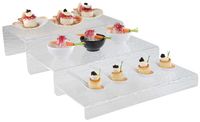 Stufen-Display ca. 40 x 18/20/22 cm, H: 4/ 8/ 12 cm, 3er-Set, Acrylglas Stufen-Display ca. 40 x 18/20/22 cm, H: 4/ 8/ 12 cm, 3er-Set, Acrylglas