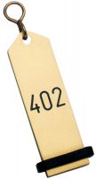 Hotelschlüsselanhänger, Leichtmetall, goldfarben,  B: 3 cm, H: 10 cm Hotelschlüsselanhänger, Leichtmetall, goldfarben,  B: 3 cm, H: 10 cm