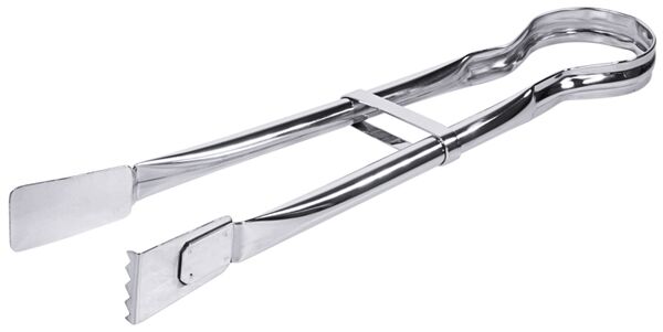 Grillzange, gezahnt, Edelstahl, L: 38 cm