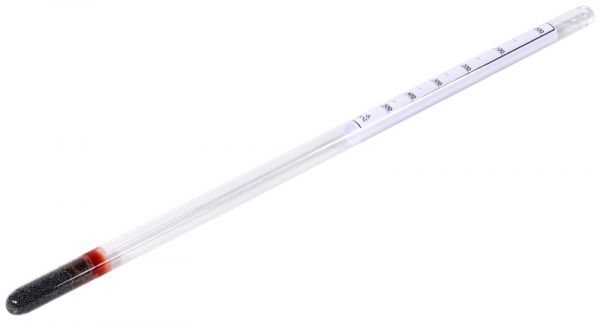 Zuckerwaage bzw. Dichtemesser, Glas, L: 29,5 cm