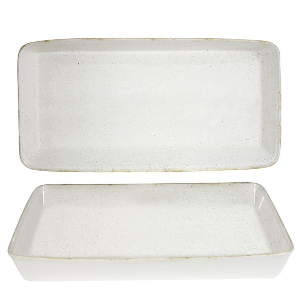 Churchill, Stonecast Hints : Barley White - Backform rechteckig, 53 x 32,5 x 6,2 cm/ 6 ltr.