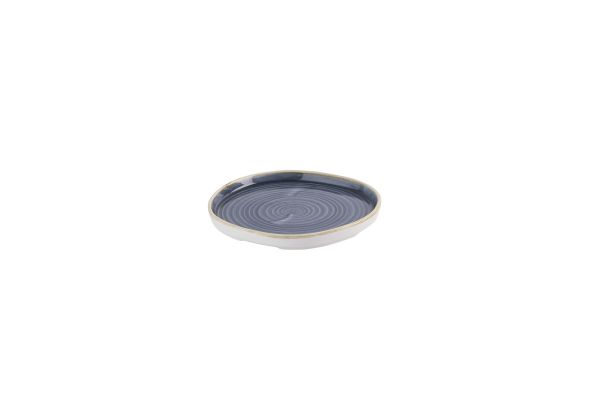 Churchill, Stonecast : Blueberry - Teller flach organisch m. erhöhten Rand, 21 x 2 cm