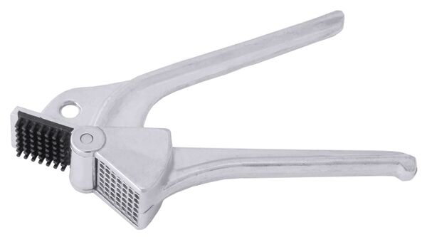 Knoblauchpresse, Aluminium, 3,5 x 3,5 cm, L: 19 cm