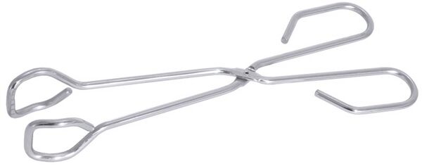 Grillzange, geriffelt, Edelstahl, L: 30 cm