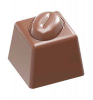 Schokoladen- Form Würfelpraline + Kaffeebohne, 275 x 135 mm, 3 x 8 Stück 20 x 20 x 19 mm Schokoladen- Form Würfelpraline + Kaffeebohne, 275 x 135 mm, 3 x 8 Stück 20 x 20 x 19 mm