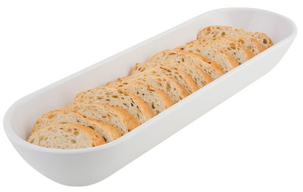Schale PURE, 51 x 15,5 cm, H: 7,5 cm, oval, Melamin, weiss, 2,4 ltr.