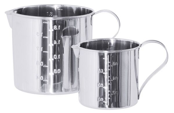 Messbecher zylindrisch, I: 2,1 ltr., D: 14 cm, H: 14 cm, Edelstahl