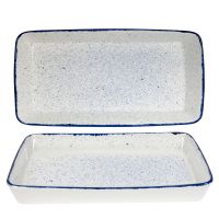 Churchill, Stonecast Hints : Indigo Blue - Backform rechteckig, 53 x 32,5 x 6,2 cm/ 6 ltr. Churchill, Stonecast Hints : Indigo Blue - Backform rechteckig, 53 x 32,5 x 6,2 cm/ 6 ltr.