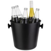 Vorschau: Wein-, Sektkuehler m. 2 Griffen aus ABS, Aluminium, schwarz,  Fuss D: 20 cm, D:  27 cm, H: 24 cm, I: 8 Liter Vorschau: Wein-, Sektkuehler m. 2 Griffen aus ABS, Aluminium, schwarz,  Fuss D: 20 cm, D:  27 cm, H: 24 cm, I: 8 Liter