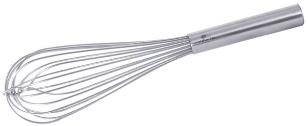 Rührbesen, 16 Drähte, Verstärkungsschlaufe, Edelstahl, L: 36 cm, D: 2,2 mm, Stiel: 13 cm