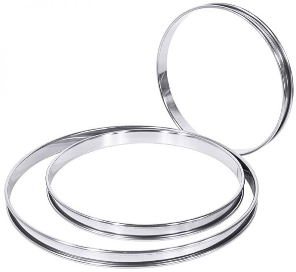 Tortenbodenring, flach, rund, EdSt., 28 cm, H: 2 cm