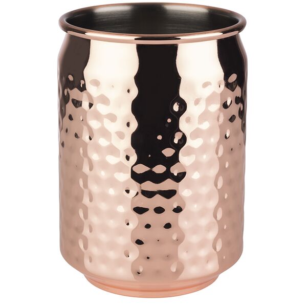 Becher COOL, D: 7,5 cm, H: 10,5 cm, 18/8 Edelstahl, Kupfer-Look, gehämmerte Oberfläche