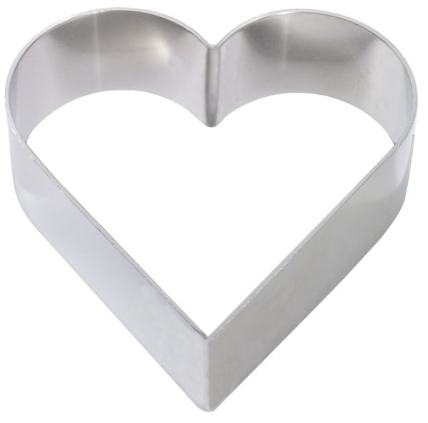 Tortenring, Herzform, Alu, 16 x 16 x 5 cm, H: 5 cm