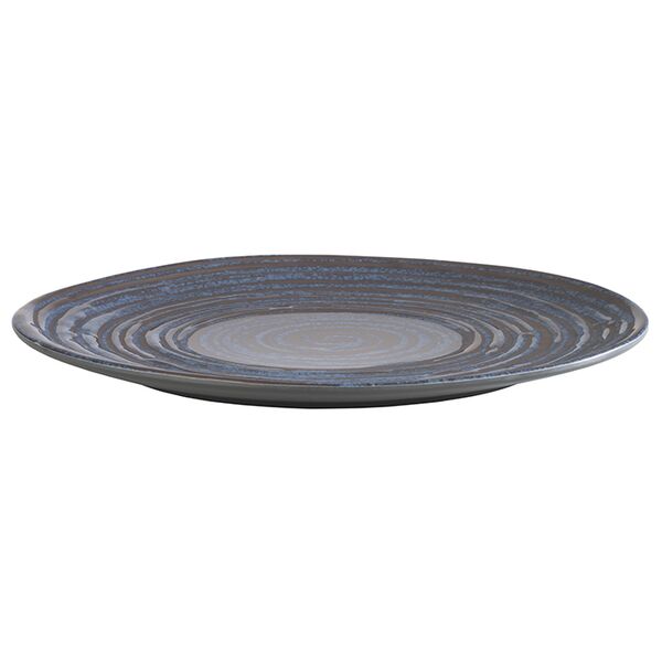 Teller LOOPS, D: 27 cm, H: 2 cm, Melamin, innen: Dekor, dunkelblau