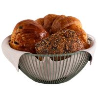 Vorschau: Korb SVART, Metall, D: 20 cm, H: 8 cm, Farbe: smoke green Vorschau: Korb SVART, Metall, D: 20 cm, H: 8 cm, Farbe: smoke green